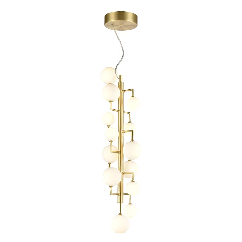 Keir 8-inch Wide 13-Light Pendant in Gold - 8in W x 8in D x 27.75in H