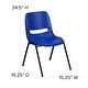 preview thumbnail 30 of 33, 5 Pack 440 lb. Capacity Kid's Ergonomic Shell Stack Chair - 19.25"D x 15.25"W x 24.5"H