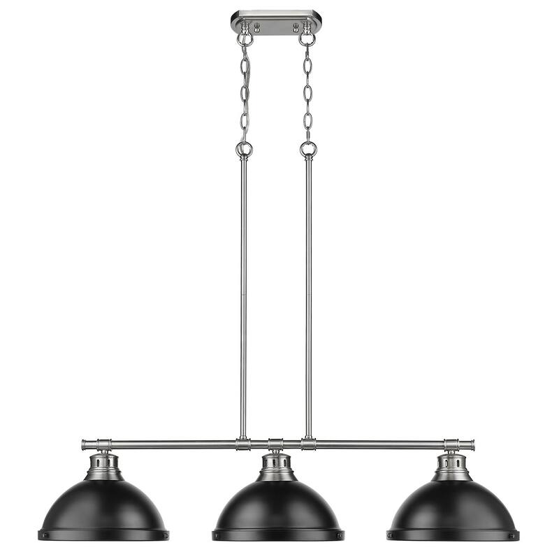 Golden Lighting 3602-3LP PW Duncan 3 Light 40" Wide Linear Pendant