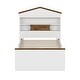 preview thumbnail 8 of 20, Twin Size Platform Bed with 2 Storage Drawers and House-Shaped Headboard, Wooden Bed Frame with Storage Bookcase Headboard