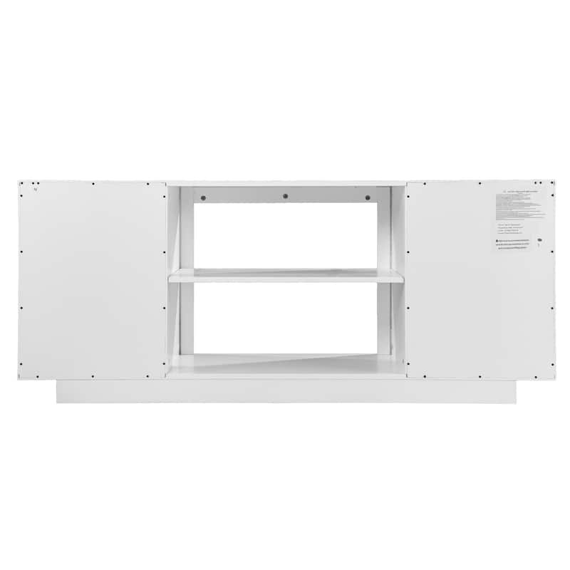 SEI Furniture Delauro Electric Media Fireplace w/ Storage