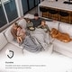 preview thumbnail 15 of 25, Flexsteel Fabric 4-Seat Modular Sectional in Light Tan