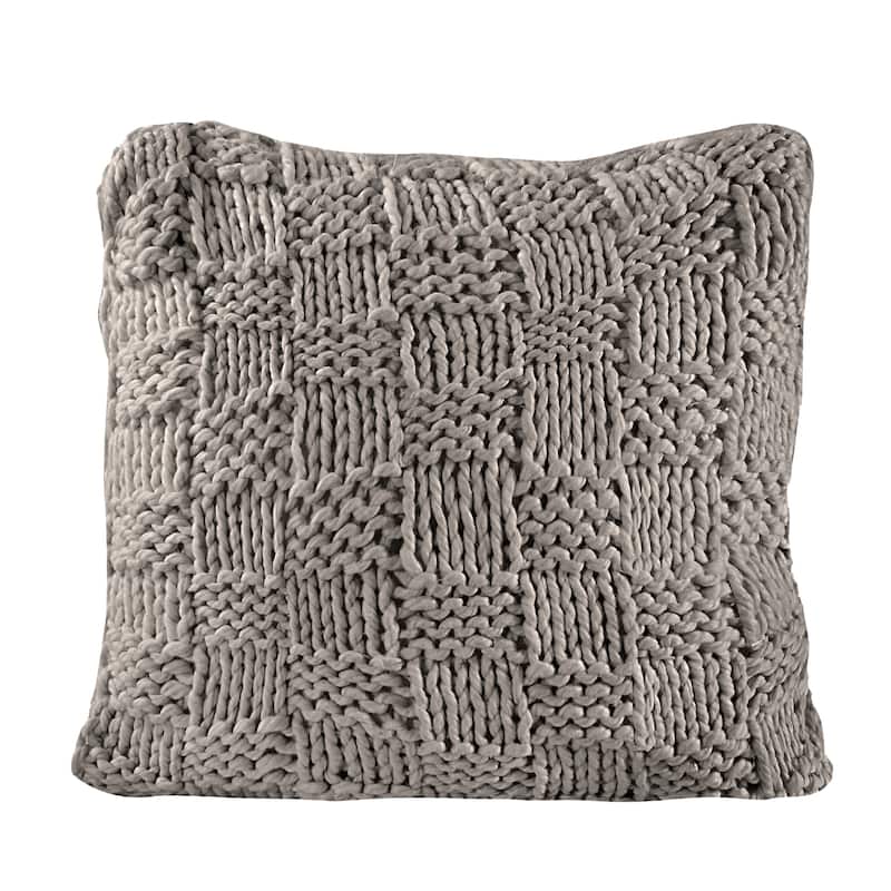 HiEnd Accents Chess Hand Knit Euro Sham, 27"x27"