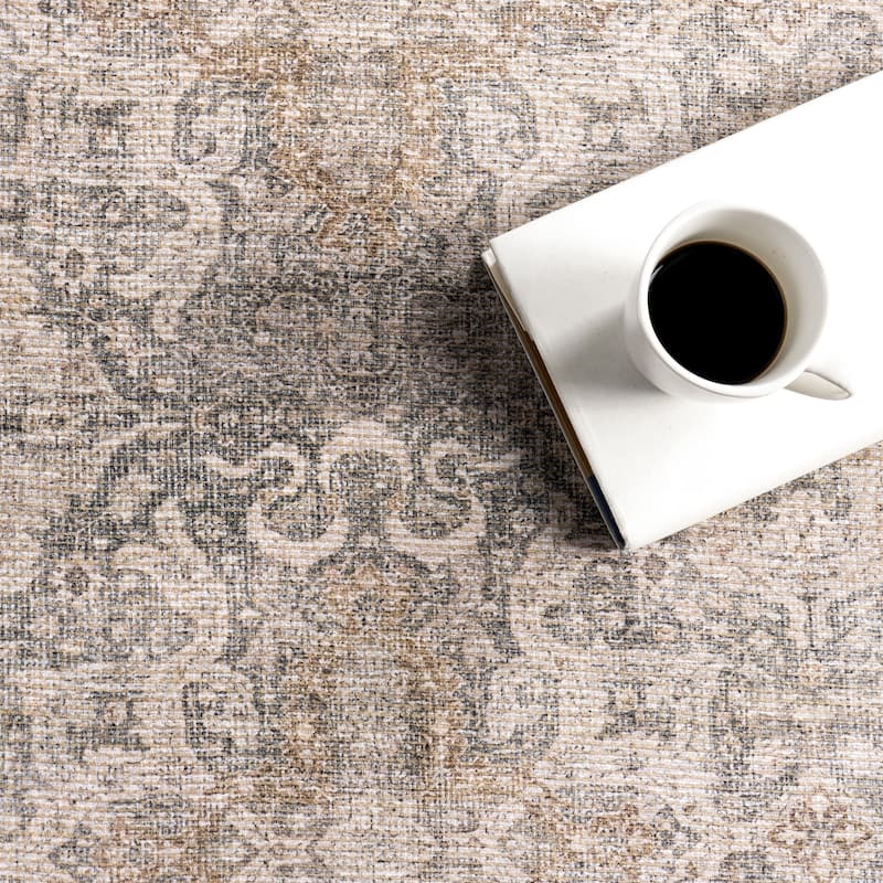 Nuloom Hillstone Collection Traditional Vintage Medallion Area Rug