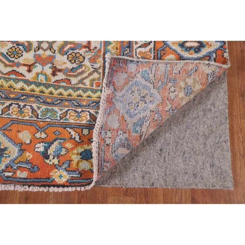 Hand Knotted Oriental 100% Wool Carpet Traditional Medallion Multi-Colored Mahal Area Rug - 12' 0'' X 7' 10''