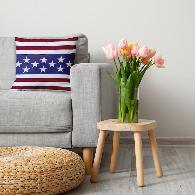 July 4th Stars and Bars Decorative Throw Pillow