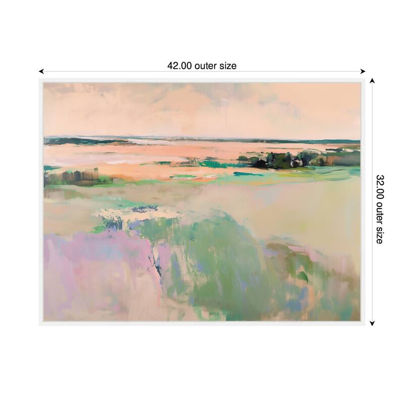 Kate and Laurel Sylvie Pastel Horizon III Framed Canvas by Amy Lighthall