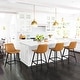 preview thumbnail 2 of 43, LUE BONA Faux Leather Bar Stools Counter Height Stools with Backs and Metal Legs (Set of 4)