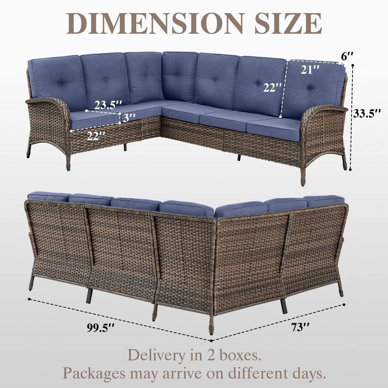 Outdoor PE Rattan Patio Conversation Set