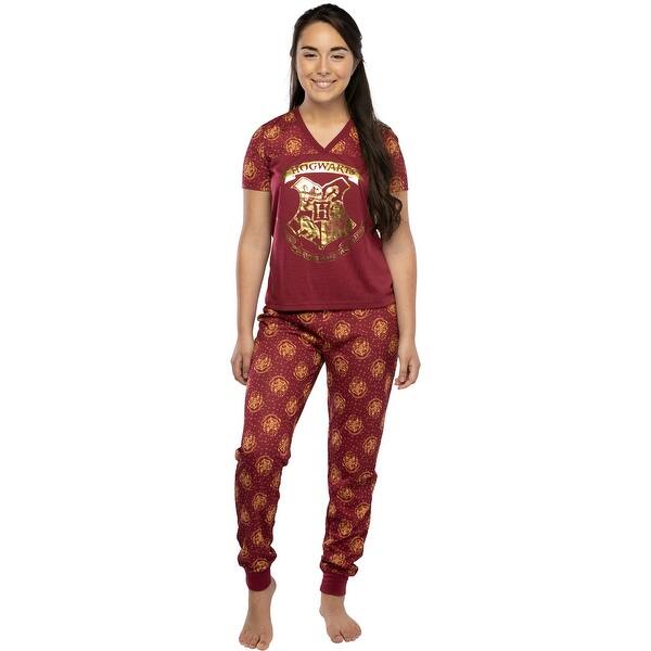 Shop Harry Potter Short Sleeve Hogwarts Junior S Jogger Pj Pajama Set Overstock 31490083
