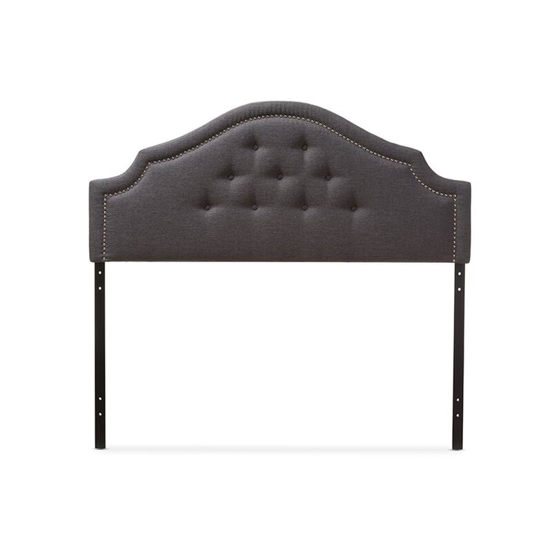 Elegant Modern Upholstered Headboard with Button Tufting and French-Inspired Curves, Adjustable for All Beds