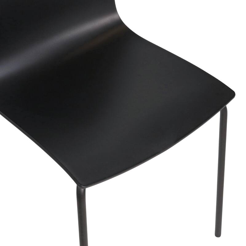 Furnish Theory Aero-S Pro Indoor/Outdoor Stackable Dining Side Chairs Polypropylene Shell & Powder-Coated Steel Legs (Set of 2)