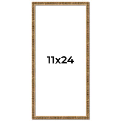 11x24 Frame Gold Kingsley Distressed Solid Wood Picture Frame Width