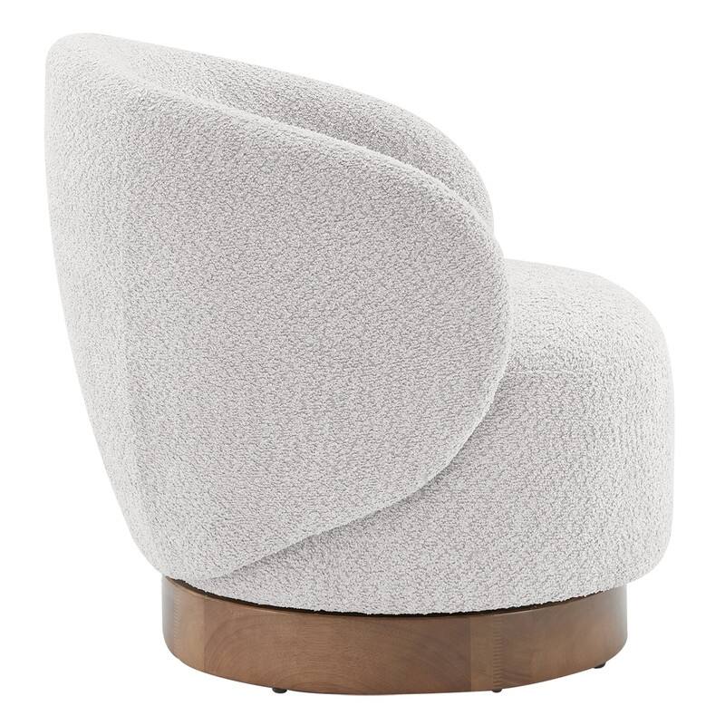 Spruce & Spring Ariel Upholstered Swivel Accent Chair Fabric