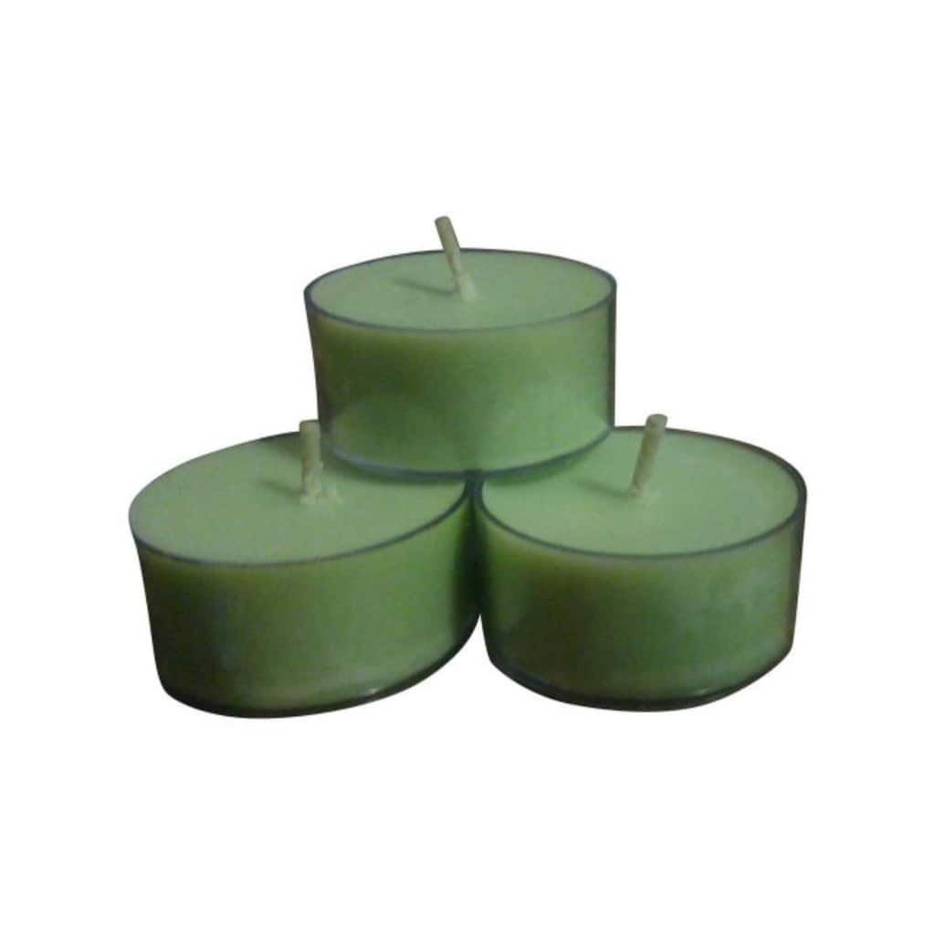 Set of 12 Green Scented Soy Tealight Candles