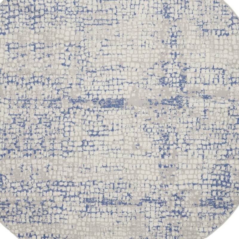 Power Loomed Geometric Abstract Modern Stain Resistant Area Rug - 60' X '60' X '0.39