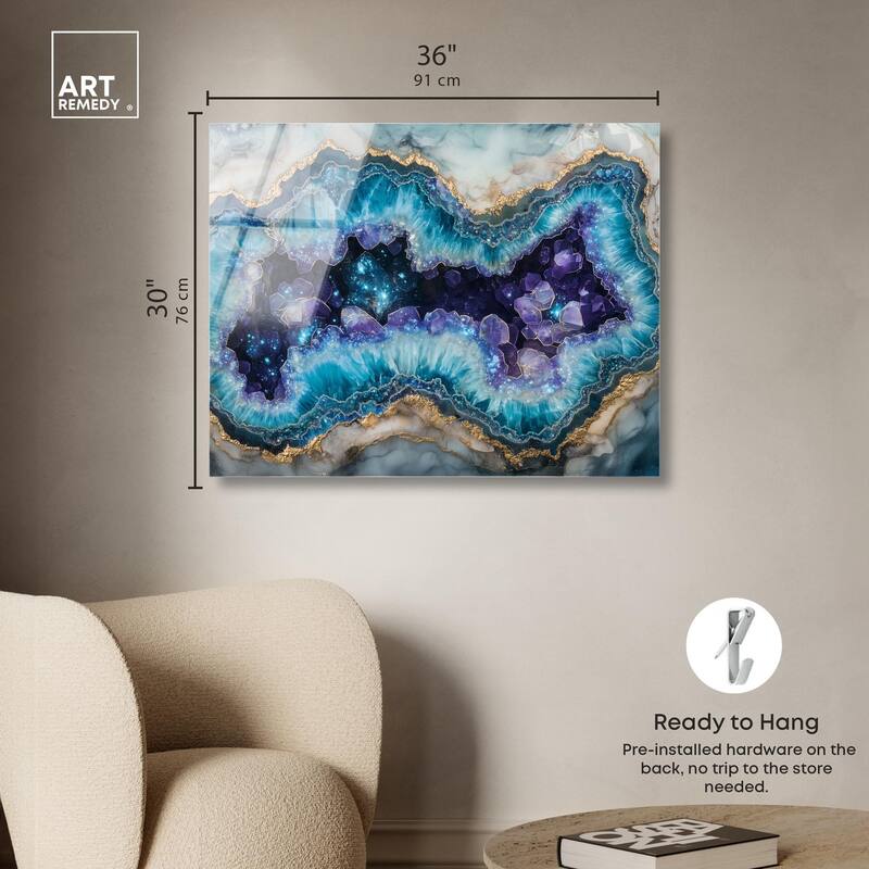 Stellar Shard Core Acrylic by Art Remedy, Ready to Hang