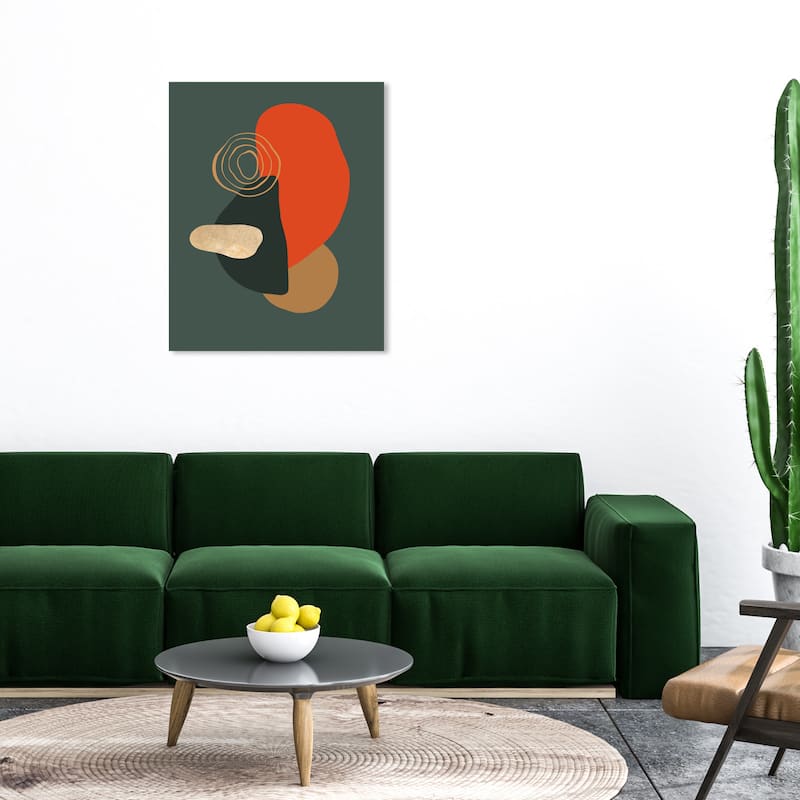 Wynwood Studio Canvas Abstract Abstract Christmas Card Red Modern & Contemporary Wall Art Canvas Print - 30 x 36