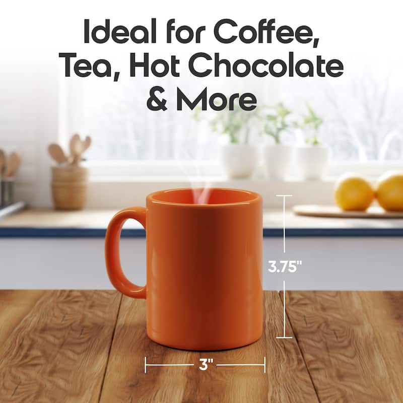 Omniware Teaz Cafe 11 oz Classic Mug - 3" D x 3.75" H