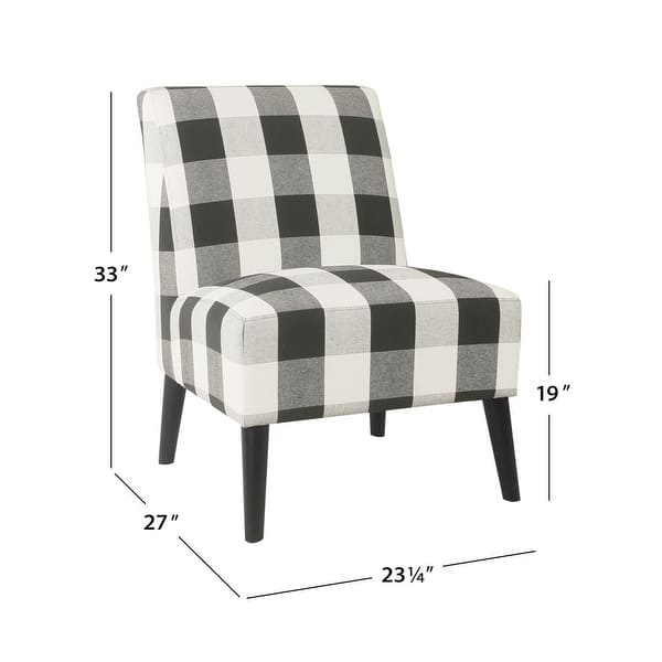 dimension image slide 7 of 11, HomePop Modern Armless Dining Accent Chair