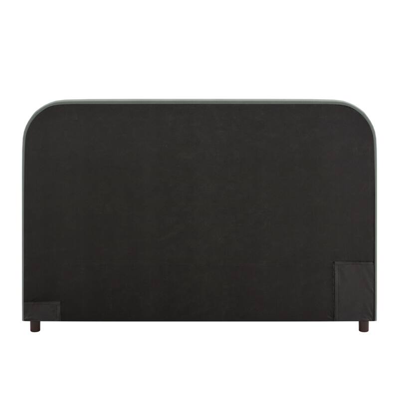 Tremont Curved LED Upholstered Platform Bed with Under-Bed Lighting by iNSPIRE Q Modern