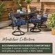 preview thumbnail 3 of 15, Hanover Montclair 7-Piece Dining Set in Navy Blue with 6 Swivel Rockers