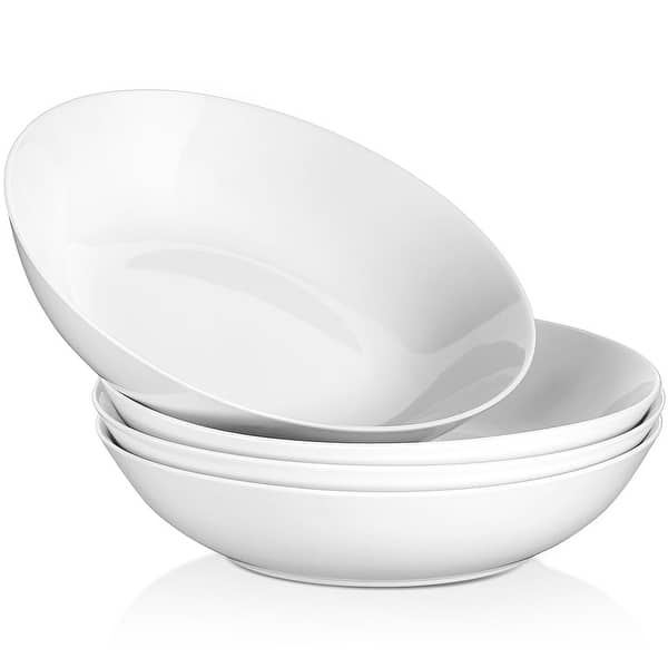 MALACASA Porcelain White Pasta Bowl, Set of 4 Bed Bath & Beyond