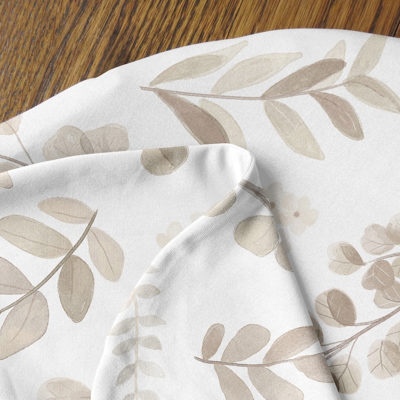 Sweet Jojo Designs Botanical Floral Leaf Nursing Breastfeeding Pillow Cover Case Pillow Not Included Ivory Taupe Boho Bohemian
