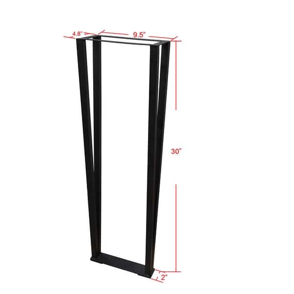 Flat Iron Table Leg 30" 2pcs Set