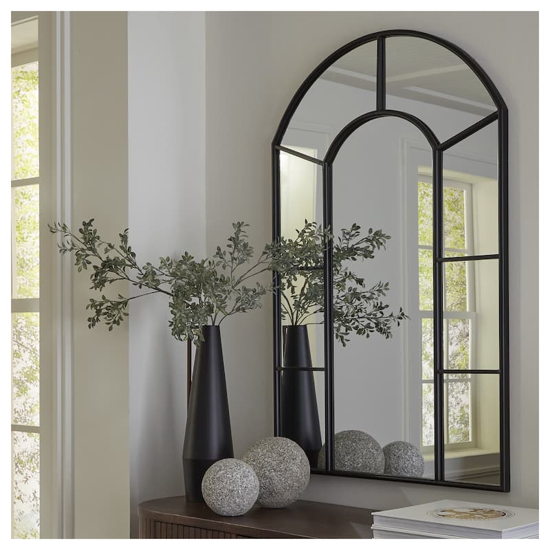 Signature Design by Ashley Evengton Black Accent Mirror - 32"W x 1.13"D x 48"H - Black - 32"W x 1.13"D x 48"H