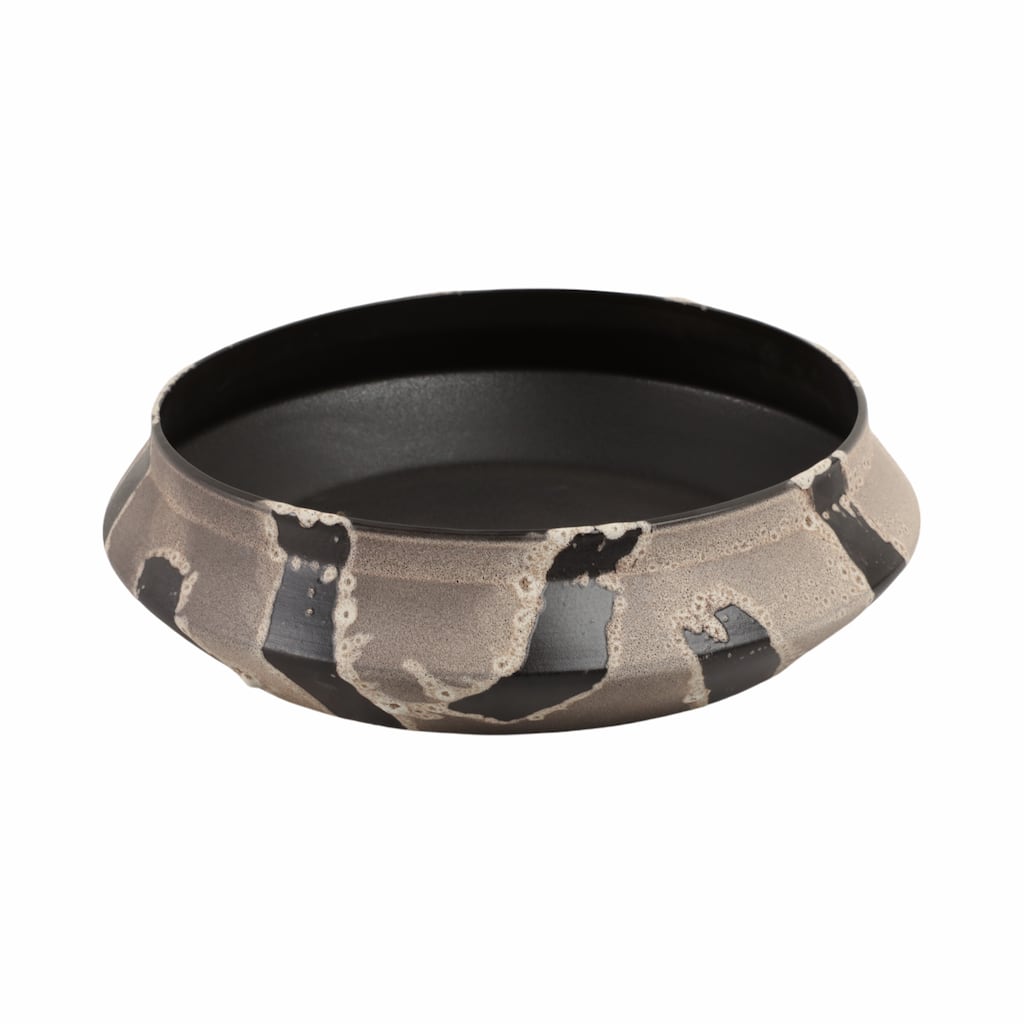 Terracotta Decorative Bowl Accent Piece for Home Office- 4" Multi - 14" x 14" x 4"