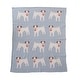 preview thumbnail 23 of 44, Cotton Knit Baby Blanket with Prints Blue - Animals