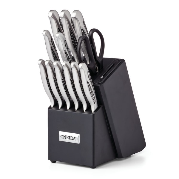Oneida 14-Piece Cutlery Block Set With Built-In Sharpener - Bed