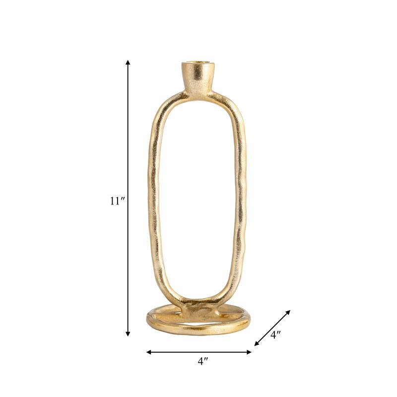 Sagebrook Home Oval Ring Taper Candle Holder
