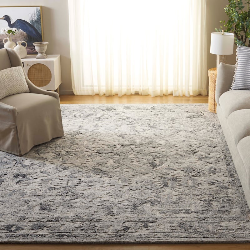 SAFAVIEH Handmade Marquee Lazarina Rug - 6' x 9' - Light Grey/Charcoal