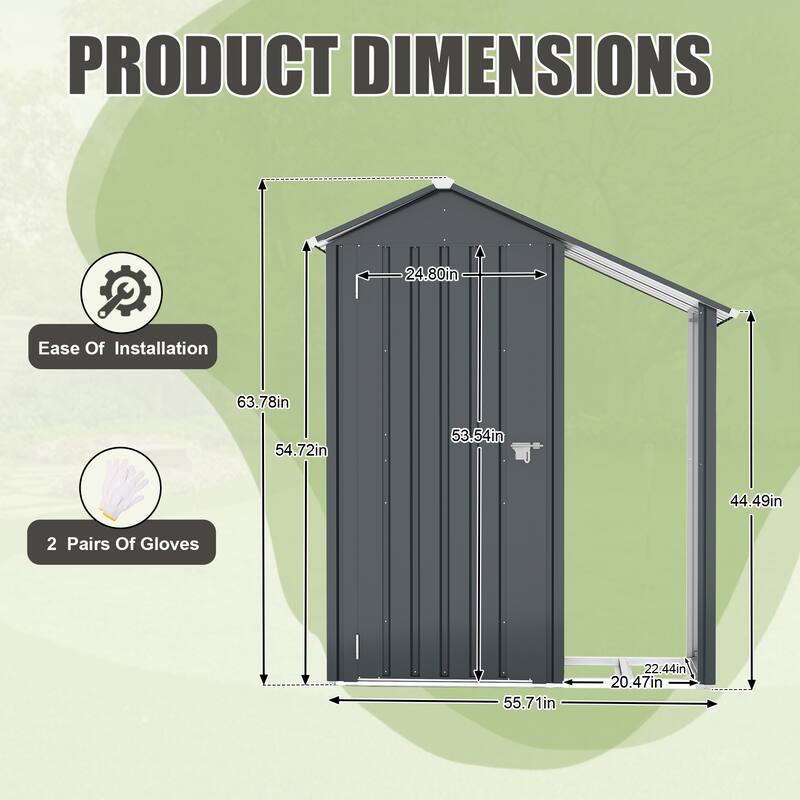 Premium Compact Metal Garden Shed, Waterproof, Secure Lock, Easy Assembly