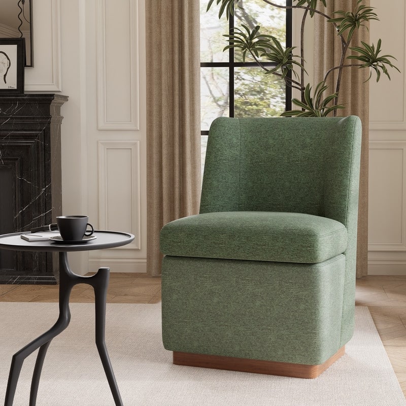 Modern Upholstered Accent Chair with Back for Dining Room, Living Room, Bedroom