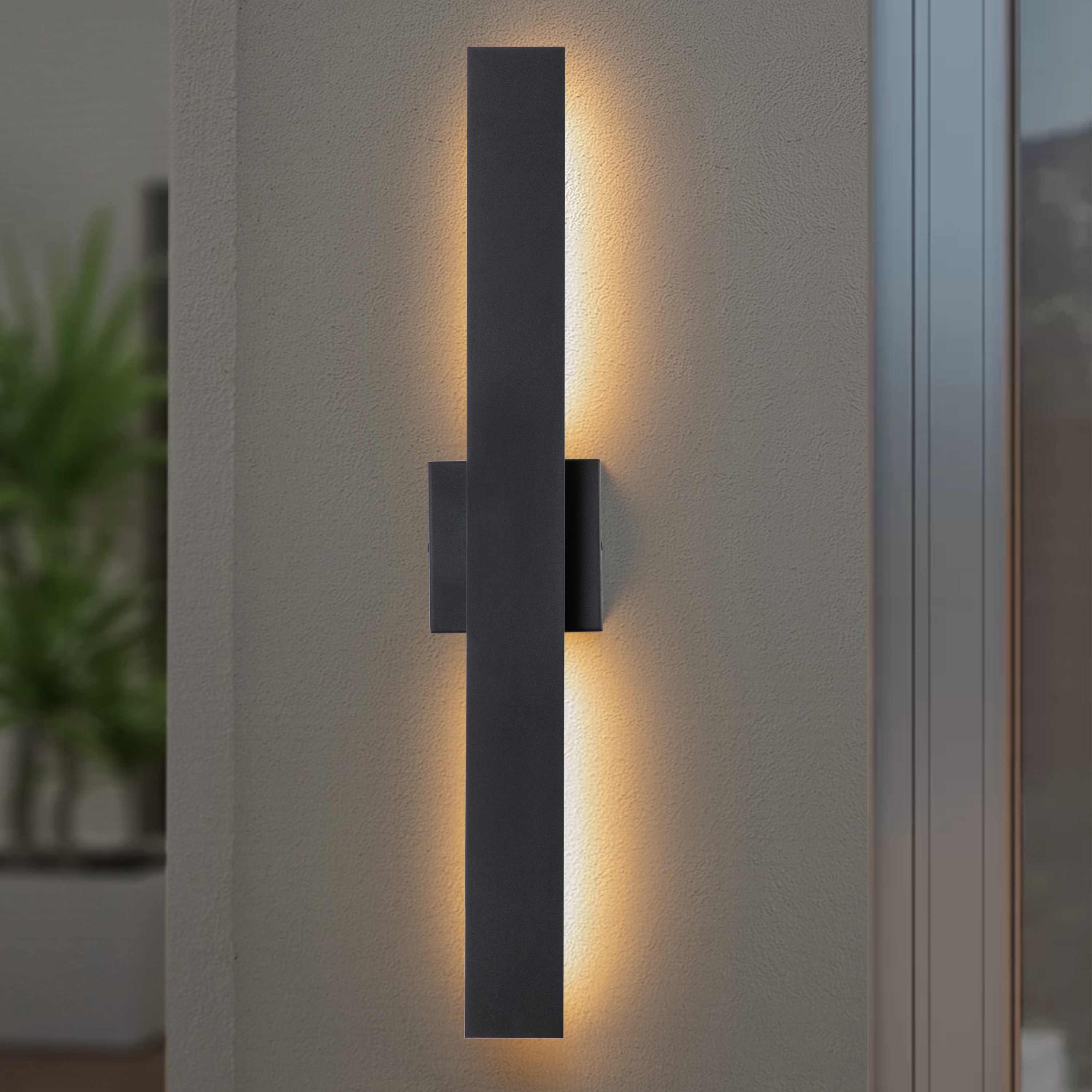 1 Light Matte Black Aluminum LED Outdoor Wall Sconce