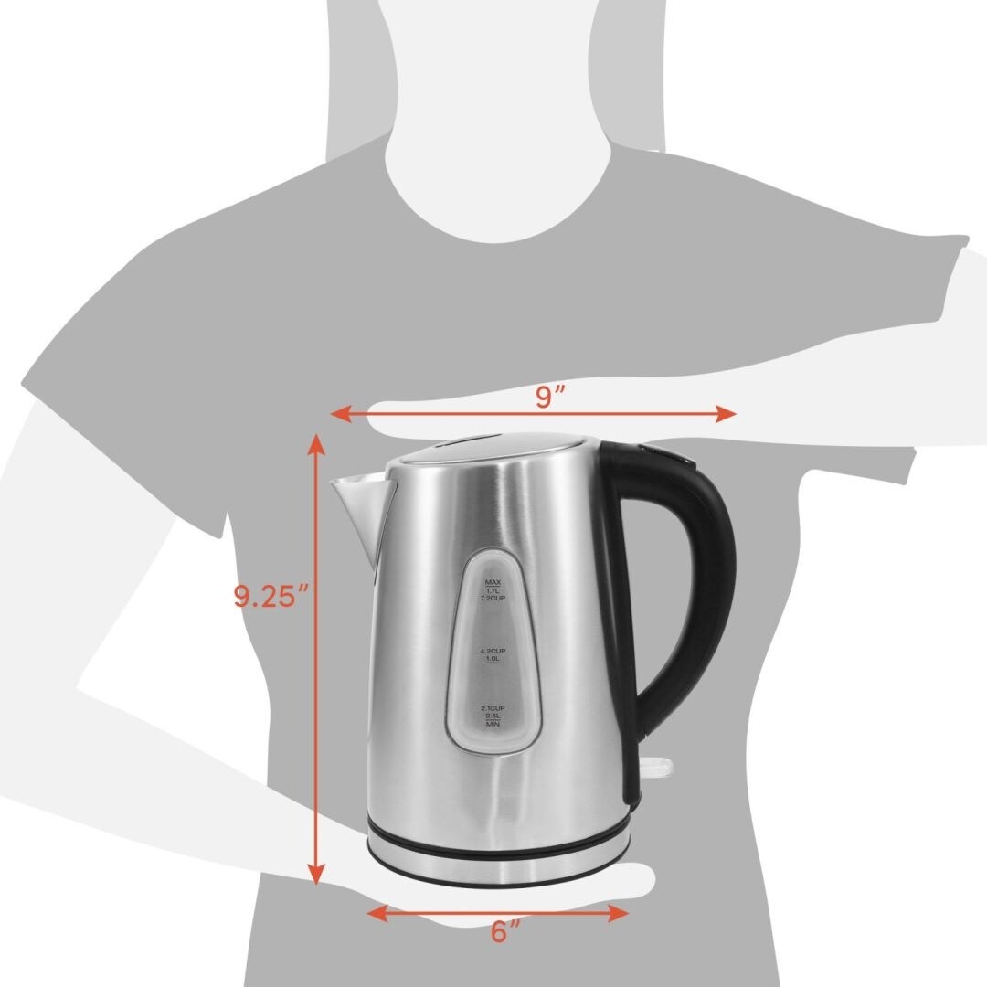 Haden Dorset 1.7L Stainless Steel Electric Kettle w/ Auto Shut Off,  Black/Copper - 4.62 - On Sale - Bed Bath & Beyond - 37887808