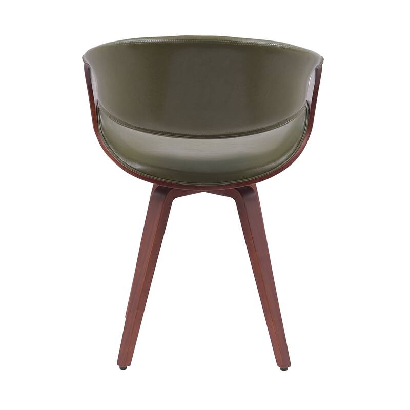 Porthos Home Drew Faux Leather Mid Century Dining Chair with Wooden Legs