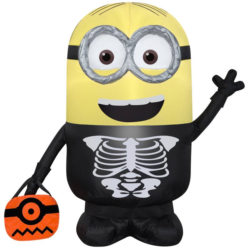 Gemmy Airblown Dave as Skeleton Universal, 3 ft Tall, Multi