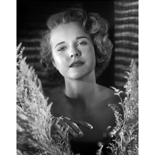 Mona Freeman Naked Covered with Wheat Portrait Photo Print - Bed Bath