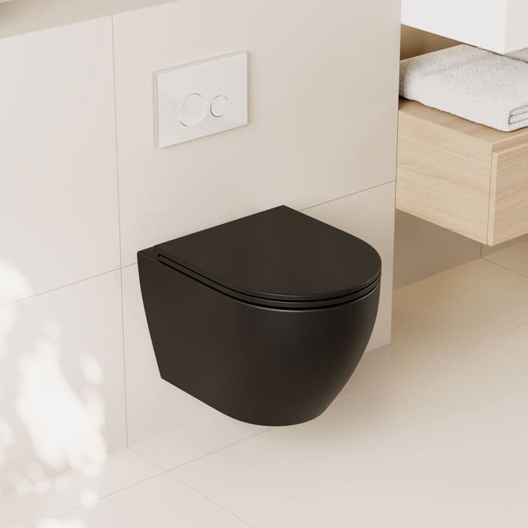 DeerValley Liberty 1.59 GPF Wall Hung Elongated Toilets Included Seat