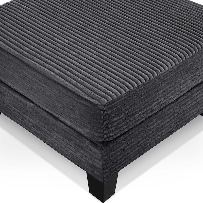 Furniture of America Xenia Modern Chenille Ottoman with Storage