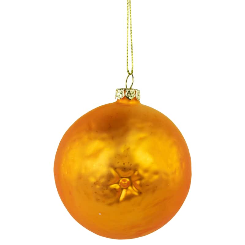 3.5" Glittered Orange Slices Christmas Ornament