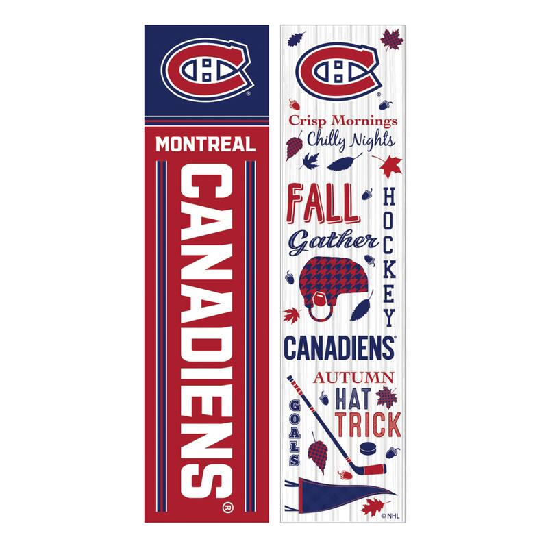47" Double Sided Seasonal Porch Leaner, Montreal Canadiens - 47" x 11.25"