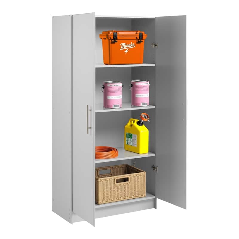 Prepac 'Winslow Elite' 32-inch Brown Storage Cabinet - 32 Inch - 32 Inch - Light Gray