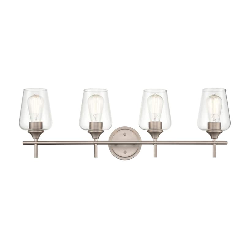 Millennium Lighting Ashford 4 Light Bathroom Vanity in Multiple Finishes with Clear Glass Shades