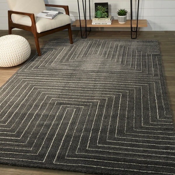 Carmody Modern Art Deco Stripe Area Rug On Sale Overstock 31198670