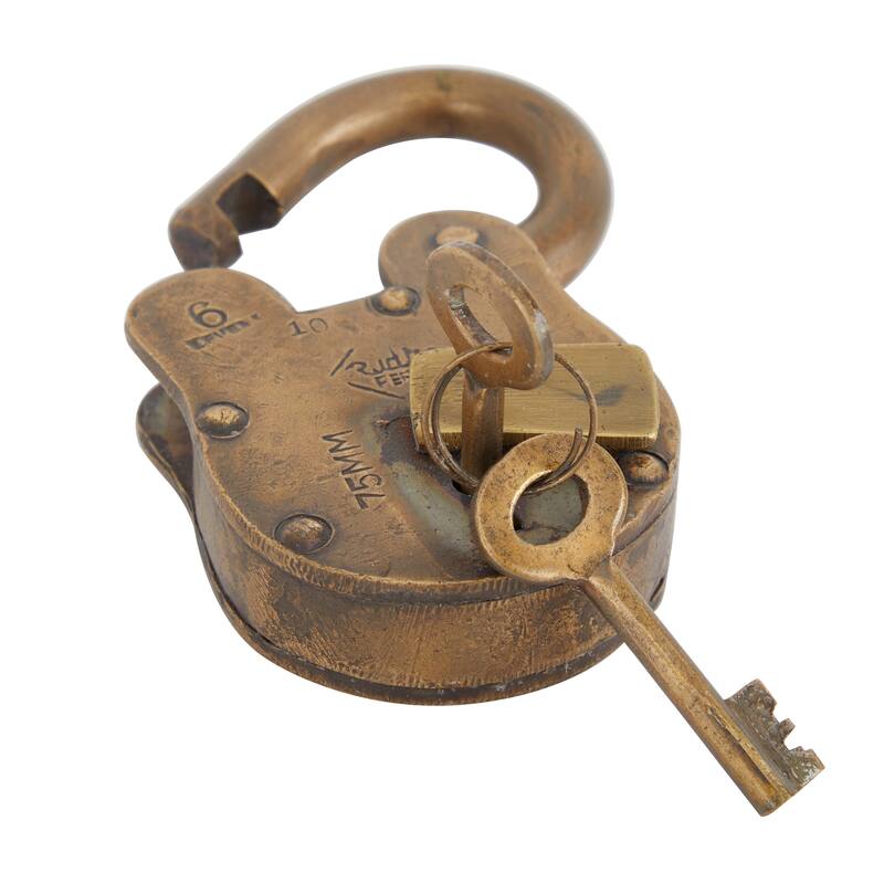 Brass Metal Eclectic Lock And Key